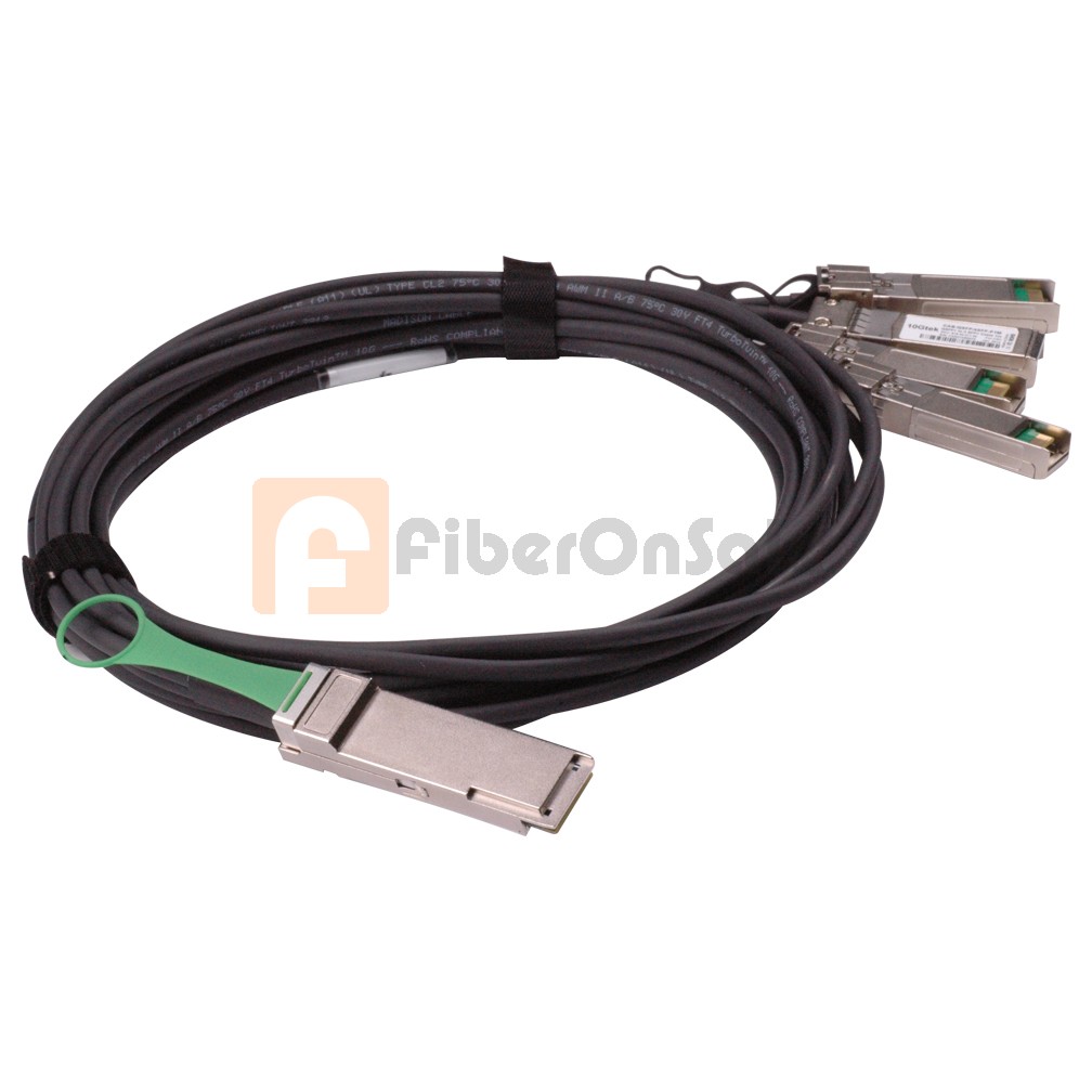 3.3ft 1-Meter Passive Direct Attach Copper Cables for Cisco QSFP-4SFP10G-CU1M 100GBASE QSFP28 to 4X 25G SFP28 Breakout Twinax DAC Cable