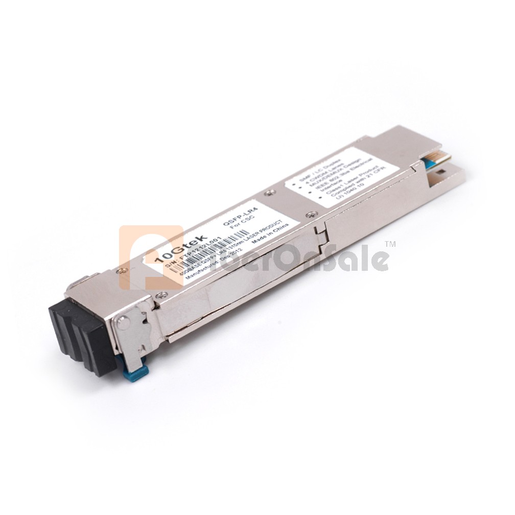Cisco compatible QSFP-40G-LR4-S, 40GBASE-LR4 QSFP40G transceiver module for Single Mode Fiber, 4 CWDM lanes in 1310nm window Muxed inside module, Duplex LC connector, 10km, 40G Ethernet rate only
