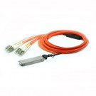 15M(49.21ft) 40GBASE QSFP+ to LC Connector(8) Breakout Active Optical Cable