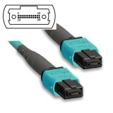 24 Fibers 10G OM4 12 Strands MTP/MPO Trunk Cable 3.0mm LSZH/Riser