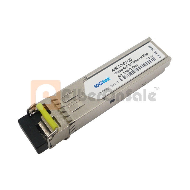 100～155Mbps 1550nmTX/1310nmRX BIDI SFP 20km Optical Transceiver