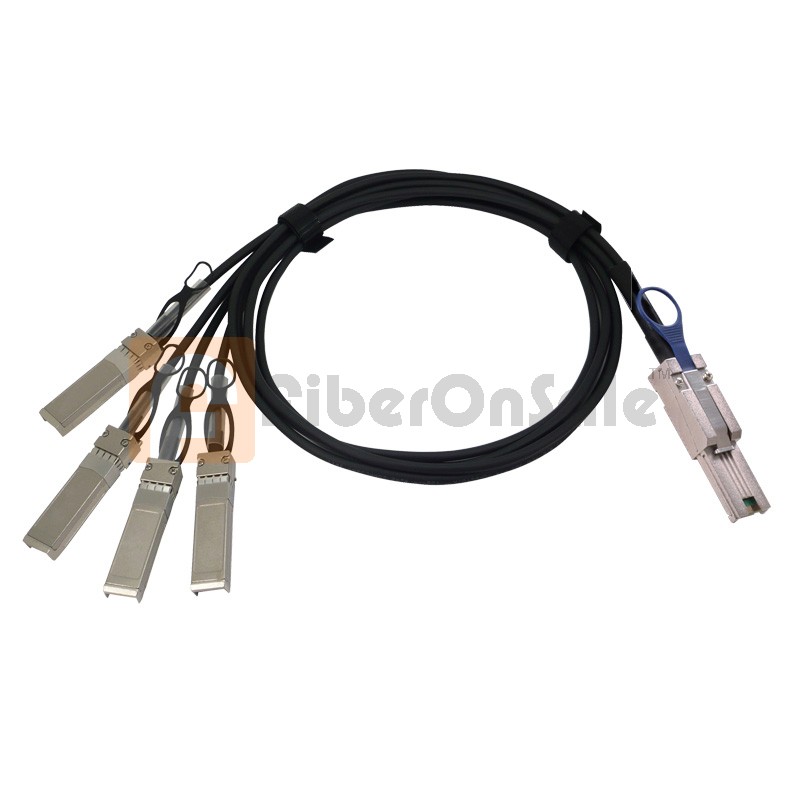1M passive AWG30 MiniSAS(SFF-8088) to 4 SFP Breakout Cable