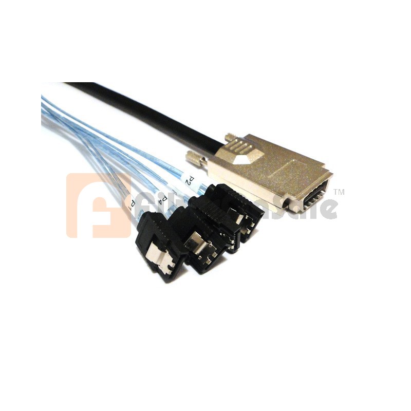 SAS(SFF-8470) to 4 SATA Cable 1M