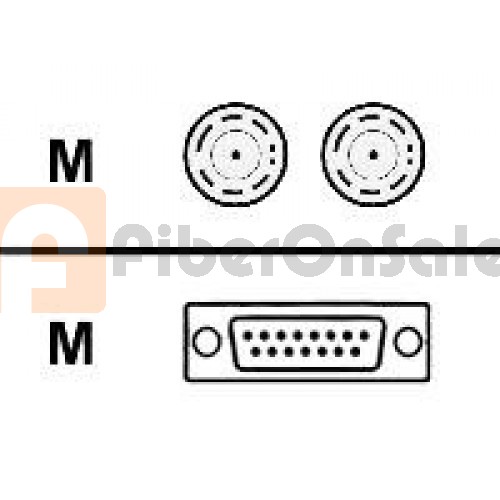 Cisco CAB-E1-TWINAX DB15M to 2 Twinax 3M Cable