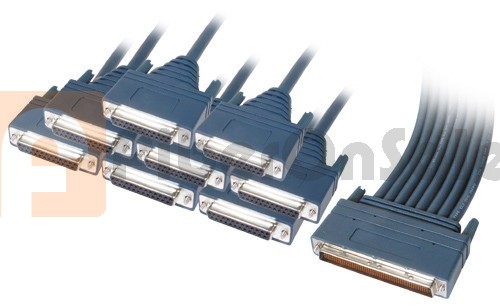 Cisco 72-1105-01 CAB-OCT-232-FC 8 Lead Octal Cable and 8 Female RS232/V.24 DCE Connectors