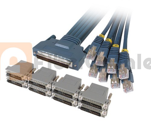 Cisco CAB-OCTAL-KIT CAB-OCTAL-ASYNC Cable and 8 RJ45 to DB25 Male Adapters