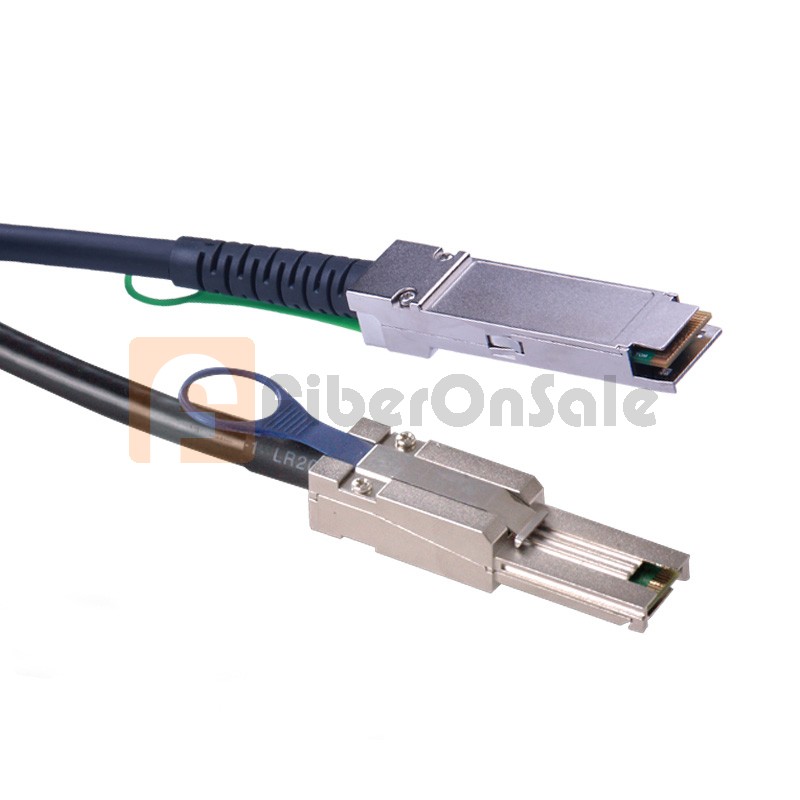 1M Passive AWG30 QSFP to MiniSAS(SFF-8088) DDR Copper Cable