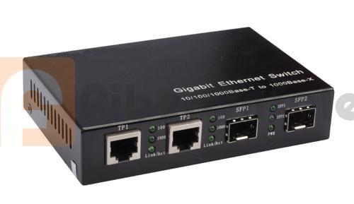 10/100/1000M 1SFP+1SFP Ports Gigabit Ethernet Media Converter