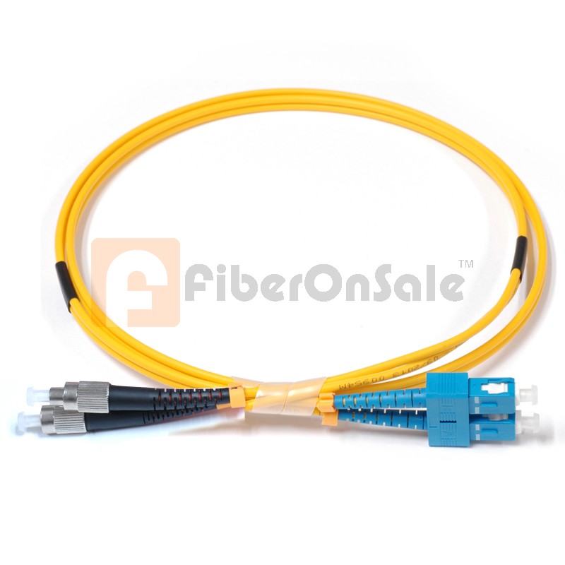 SC-FC Duplex OS1 9/125 Singlemode Fiber Patch Cable