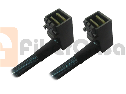 HD MiniSAS SFF-8643(90°Angle) internal cable 0.5 Meter