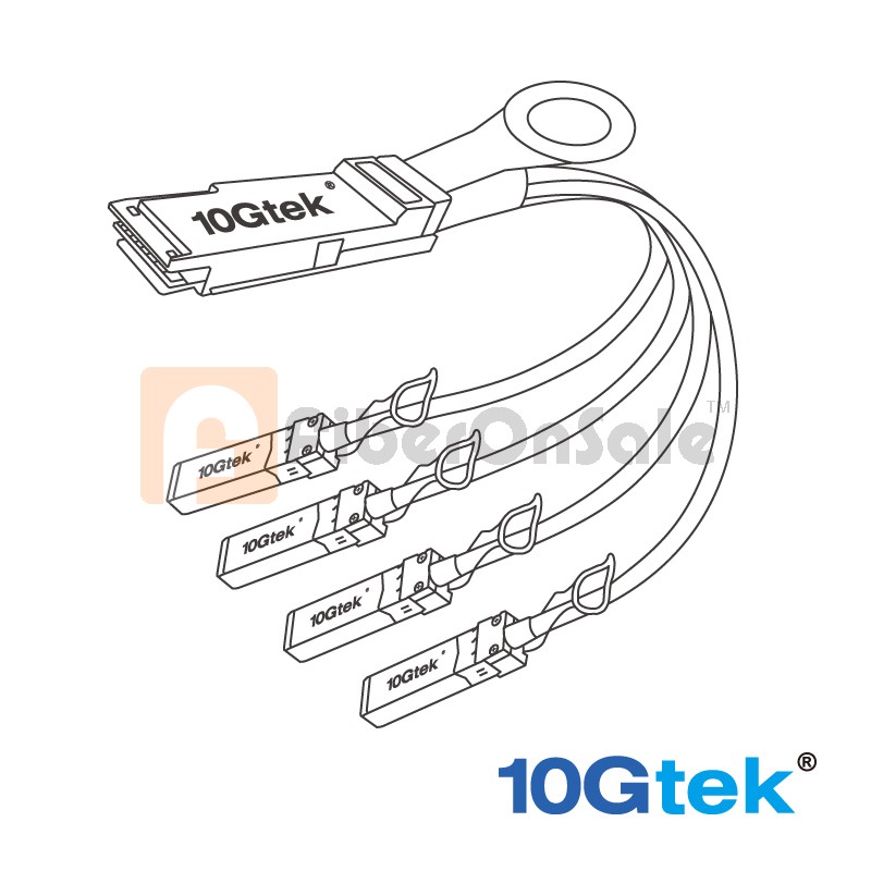 100G QSFP28 to 4x 25G SFP28 Copper Breakout Cable, 1-Meter