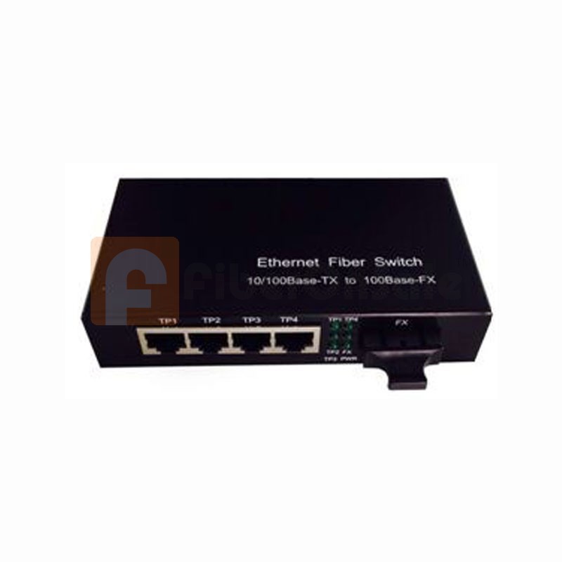 COV-SF05A-S-40, 10/100M Ethernet Singlemode Fiber Converter, (4*UTP + 1*SMF Port)