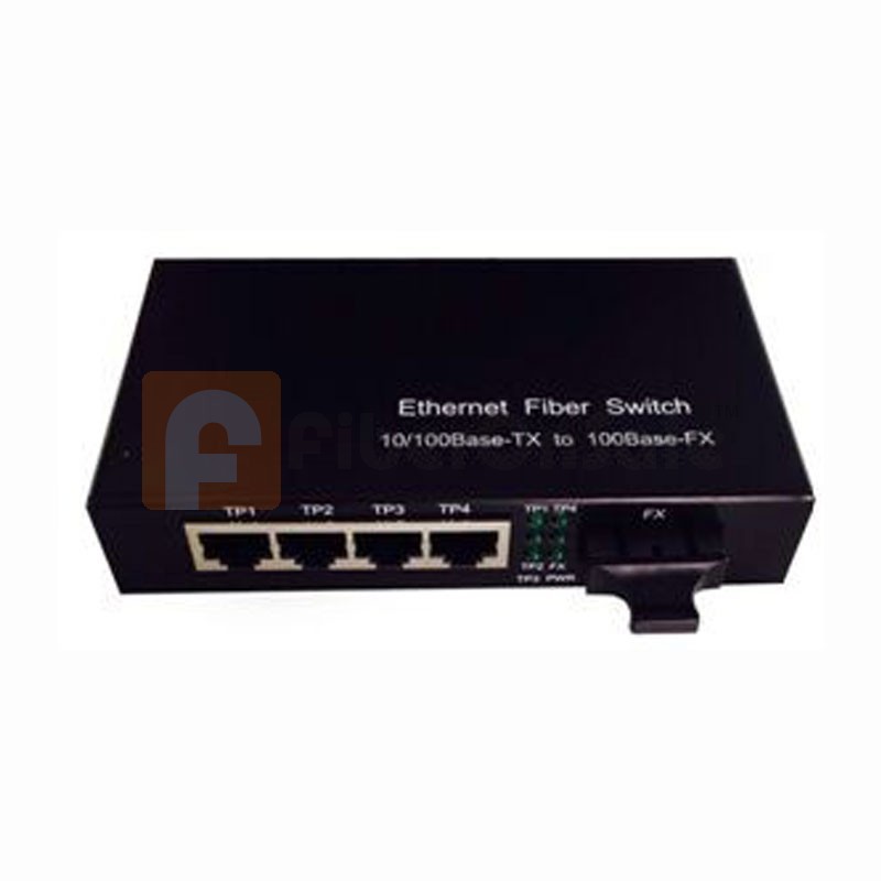 COV-SF05A-S-6, 10/100M Ethernet Singlemode Fiber Converter, (4*UTP + 1*SMF Port)