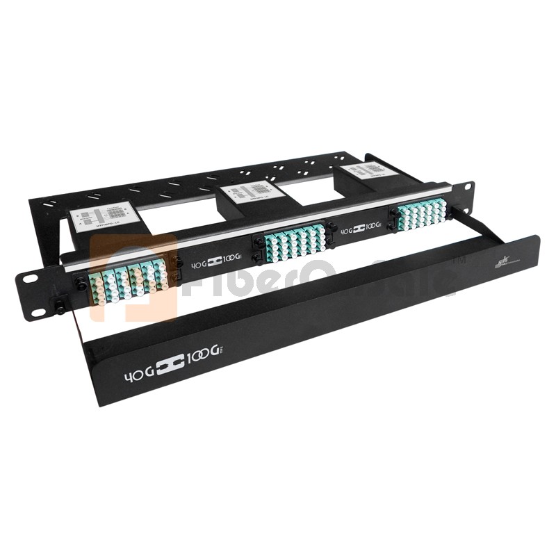 72 Core High Density MPO Fiber System, 1U, 6 ports MPO to 72 ports LC connectors, OM3, MMF