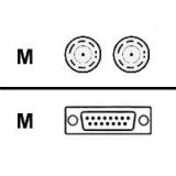 Cisco CAB-E1-TWINAX DB15M to 2 Twinax 3M Cable